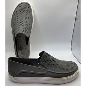 Crocs Iconic Comfort CitiLane Roka Slip On Perforated Rubber Gray Men's Size 9